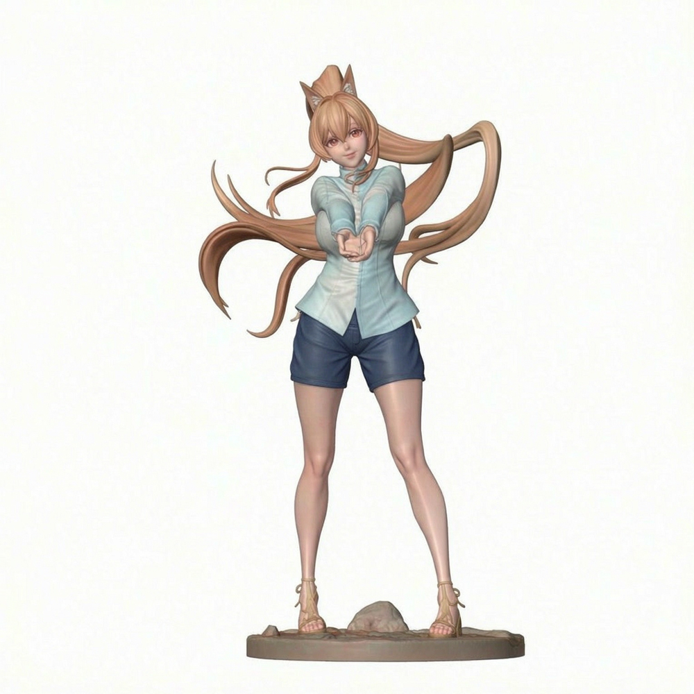 Model Kit Fantasy - Fantasy Kedi Kulaklı Kız Minyatür Seti
