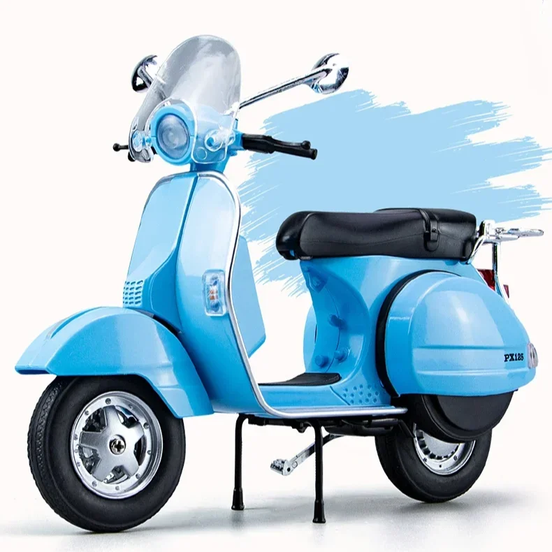 Model Kit Vespa - 1:10 PX125 Alaşım Eğlence Motosiklet Modeli