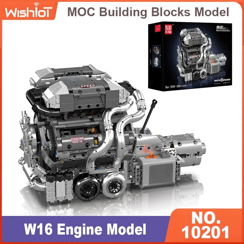 Model Kit Engine - Mould King10201 Süper Spor Araba Motoru