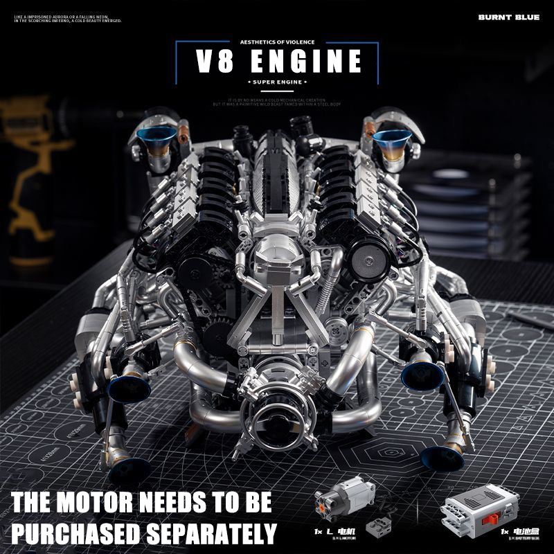 MOC Supercar V8 Motor Yapım Bl - Model Kit Engine incelemesi ve fiyatı