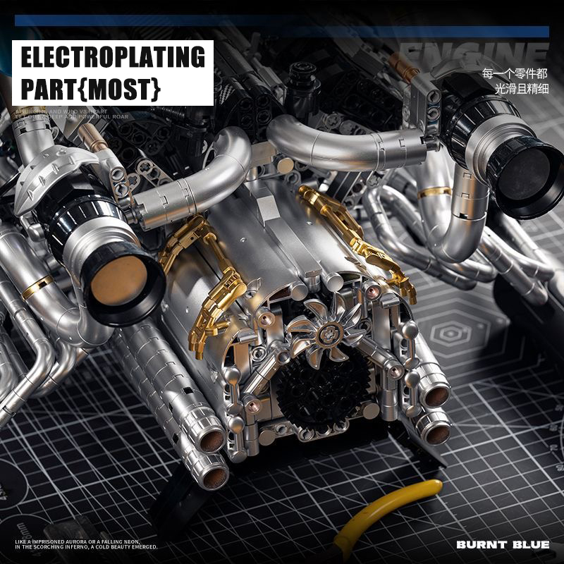 MOC Supercar V8 Motor Yapım Bl - Model Kit Engine incelemesi ve fiyatı