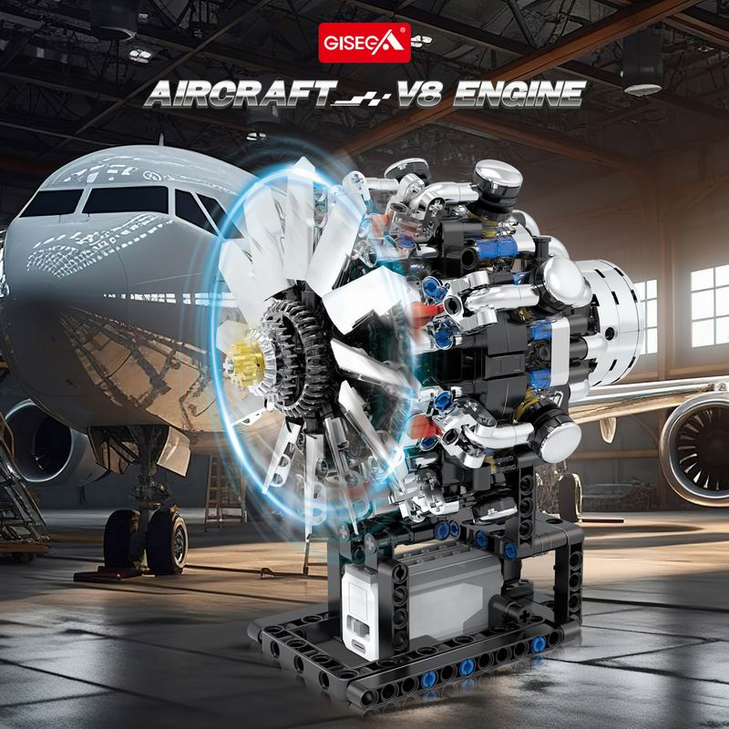 G8910 Havacılık V8 Motoru 558  - Model Kit Engine incelemesi ve fiyatı