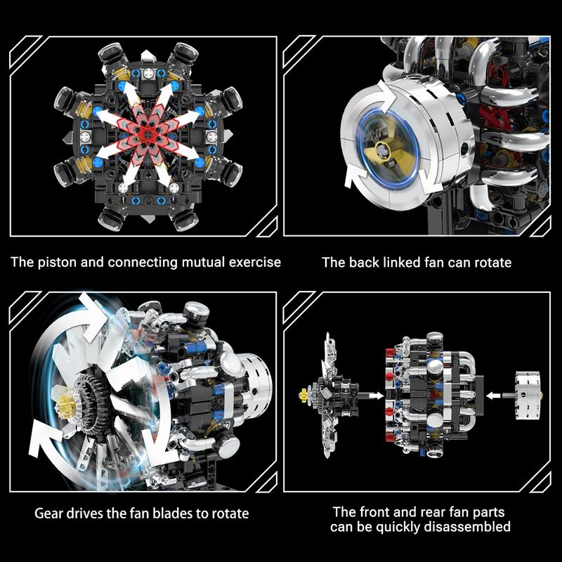G8910 Havacılık V8 Motoru 558  - Model Kit Engine incelemesi ve fiyatı