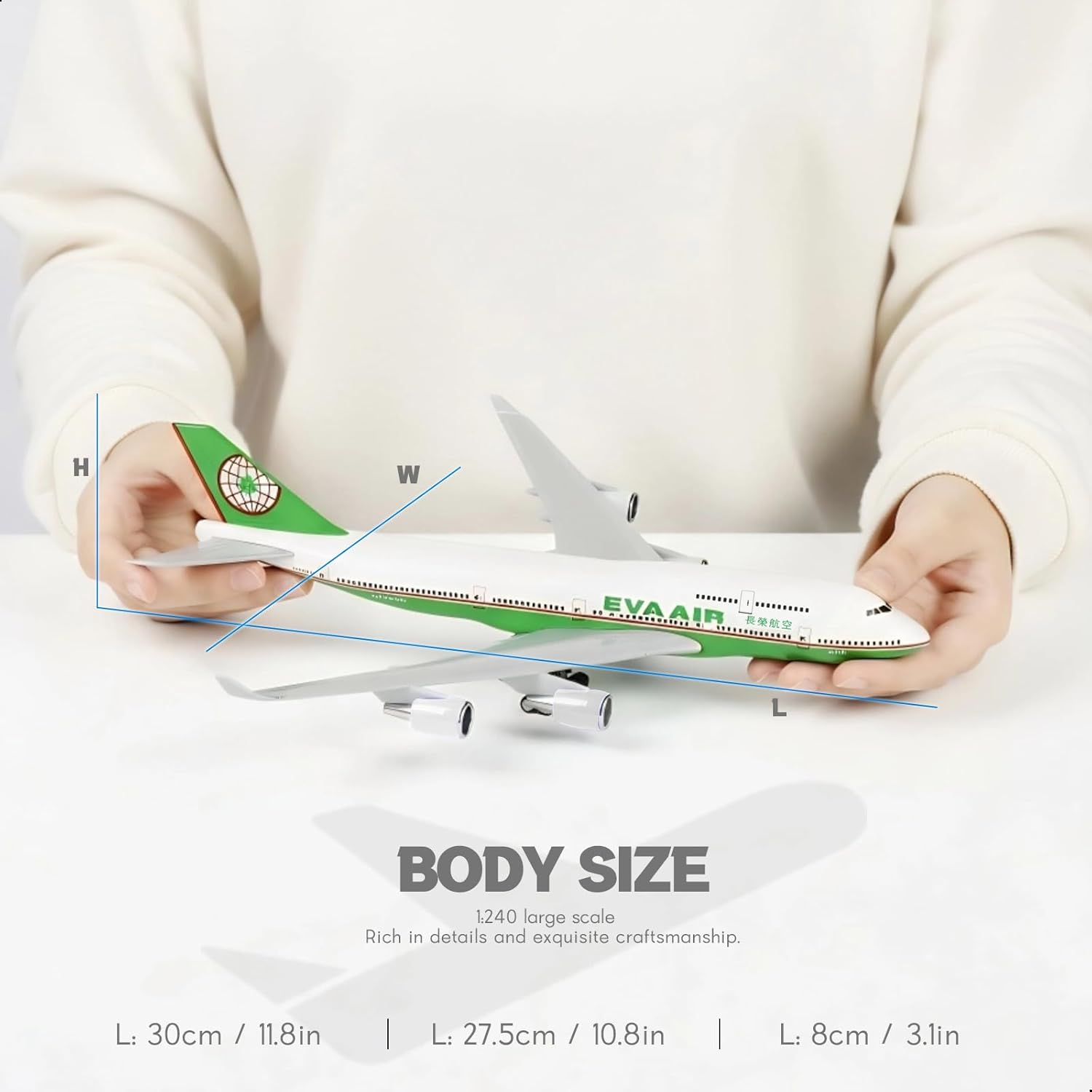 30cm EVA Air 747 Uçak Model Ki - Model Kit Eva incelemesi ve fiyatı