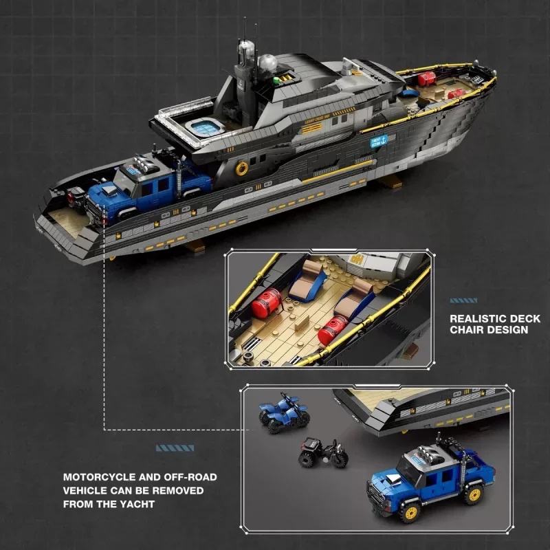 Reobrix 66103 Dev Lüks Yat Gem - Model Kit Yacht incelemesi ve fiyatı
